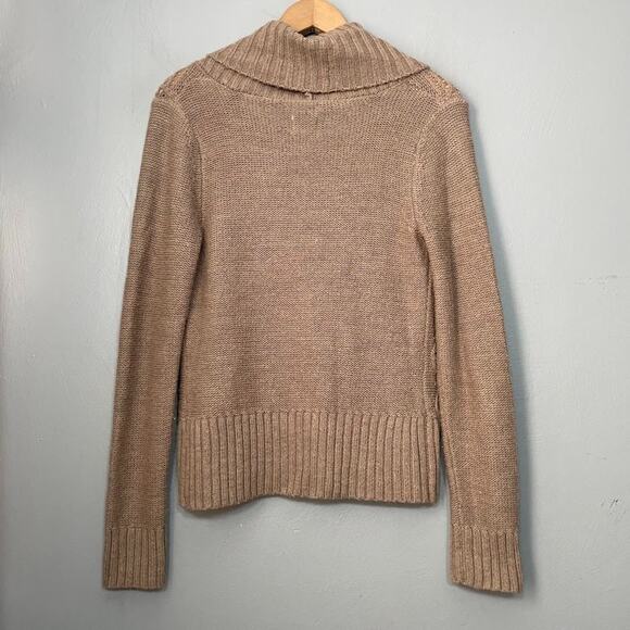 Y2K 2000s Mossimo Shrug Size Medium Mocha Mousse Bolero Cardigan Cable Knit Boho - Picture 4 of 9